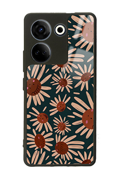 Spoyi غلاف هاتف لامع بتصميم ريترو ديزي لهاتف Camon 20 4G