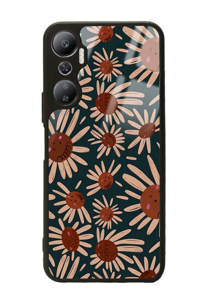 Spoyi Infinix Hot 20 Retro Daisy Design Glossy Phone Case
