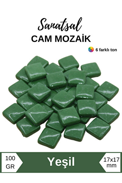 Sanatsal Mozaik Sanatsal Cam Mozaik Taşı (17x17mm 100gr)