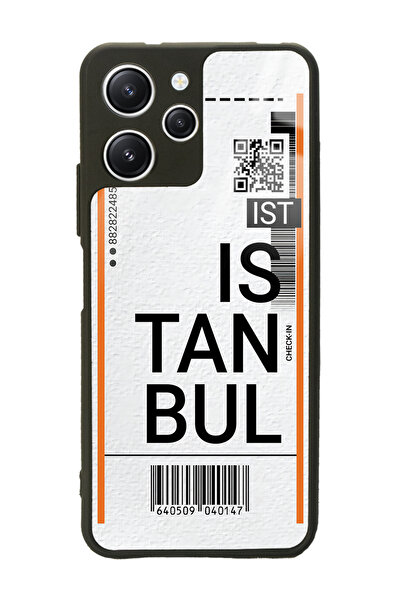 Spoyi Xiaomi Redmi 12 Bilet Tasarımlı Tasarımlı Glossy Telefon Kılıfı