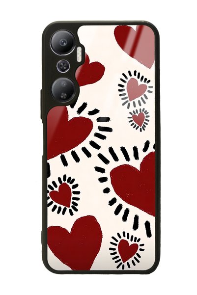 Spoyi Infinix Hot 20 Brush Heart Design Glossy Phone Case