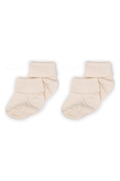 Novibaby 2 Pack Bamboo Baby Socks I Ecru I Ecru Newborn Baby Girl Boy Socks