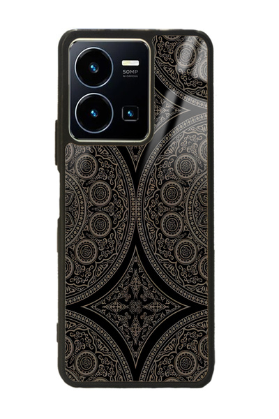 Spoyi Vivo Y22S Glossy Phone Case with Ottoman Motif Design