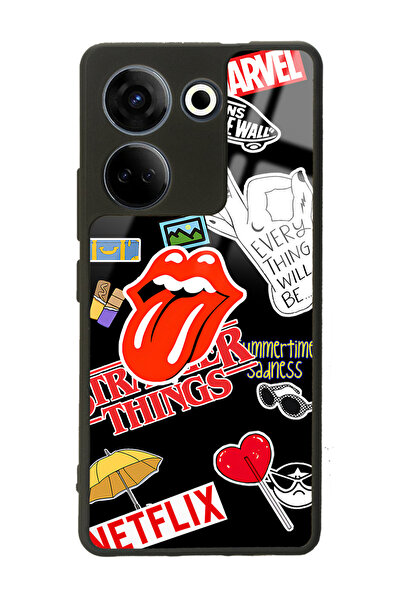 Spoyi غلاف هاتف لامع بتصميم ملصق Camon 20 4G