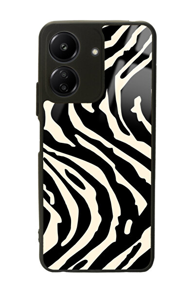 Spoyi Xiaomi Redmi 13C Zebra Tasarımlı Glossy Telefon Kılıfı