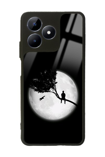 Spoyi Oppo Realme C53 Looking at the Moon Design Glossy Phone Case
