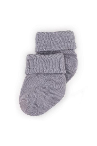 Novibaby 2 Pack Bamboo Baby Socks I Cloud I Gray Newborn Girl Boy Baby Socks