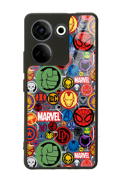 Spoyi Camon 20 4g Marvel Face Design Glossy Phone Case