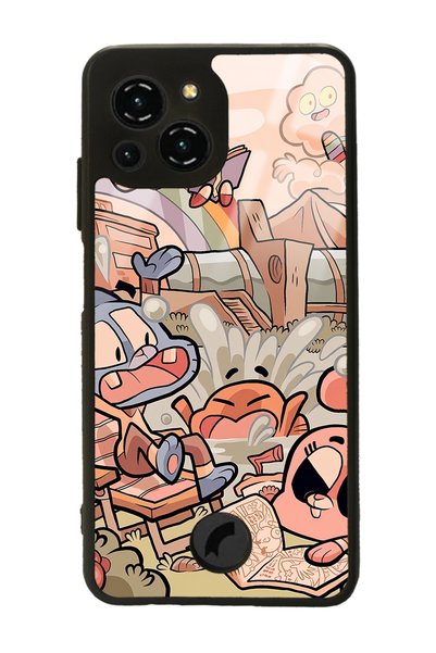 Spoyi Reeder S23 Pro Max Glossy Phone Case with Gumball Design