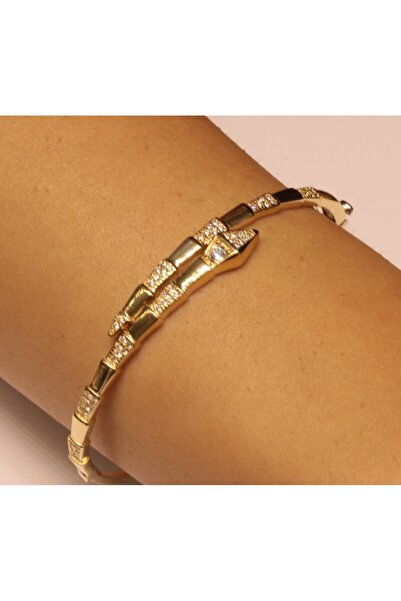 Hakan Güler Kuyumculuk 14 Ayar Altın Yılan Model Kelepçe Bilezik