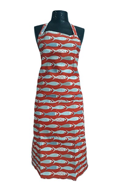 sevilya Zenica Mutfak Önlüğü Modeli- Balıklar Kırmızı