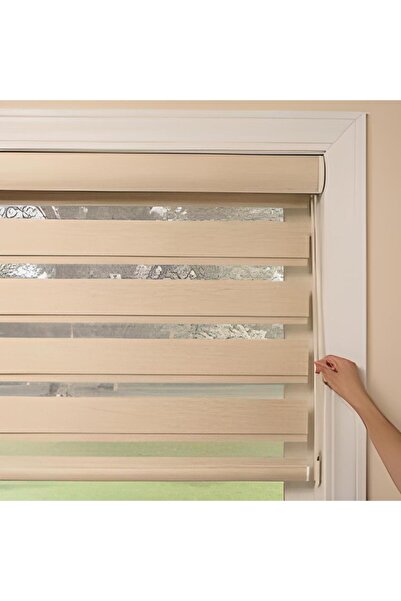 Givayo Mobilya İTHAL BAMBU SÜTLÜ ZEBRA STOR PERDE OYGUSUZ