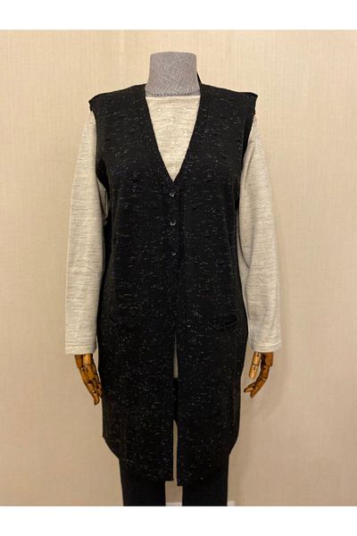 TEK Seasonal Knitwear Mother Vest / Melted Black