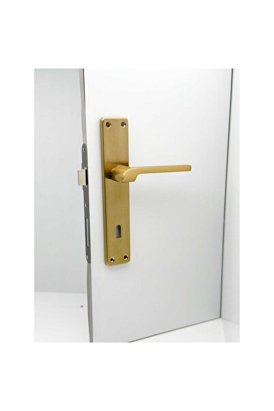 KOLDOOR Tutku Titanyum Gold Lüx Aynalı Oda Kapı Kolu 2 Takım
