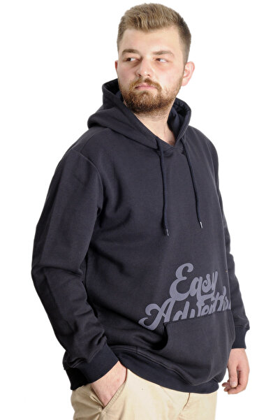 ModeXL Чоловічий світшот з кишенями-кенгуру - великий розмір Easy Adventure 23527 Синій