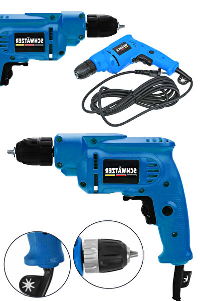 SCHWATZER Alman 1400 Watt 10 mm Professional Bakır Sargılı Kablolu Darbesiz V...