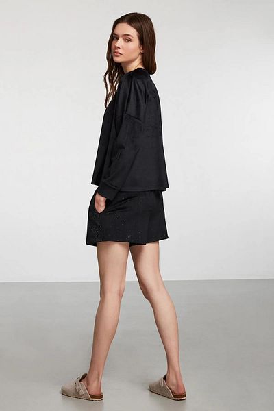 Penyemood Combed Cotton Mood Combed Mood Shorts Set Black 9147Sortk
