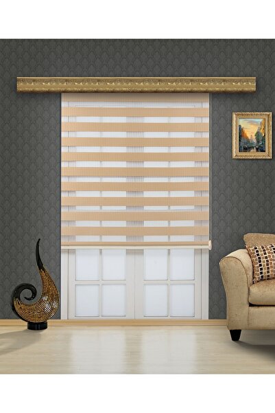 Givayo Mobilya SÜTLÜ BAMBU ZEBRA STOR PERDE ETEK DİLİMSİZ