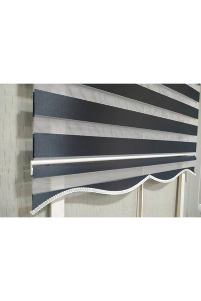 Givayo Mobilya İthal Bambu Siyah Zebra Perde Etek Dilimli