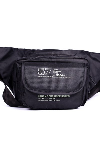 Moda Çanta Fashion Gk-145 Men's Black Fabric Waist Bag