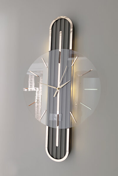 aSSe Tasarım Stylish Design-Aynalı-65cm-Pilli Led-Sessiz Mekanizma-Asse