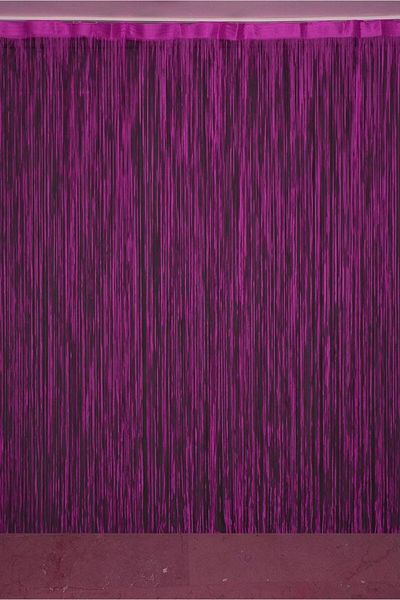 AKÇA TEKSTİL Rope Model Fuchsia Color Ready Rope Curtain 300*240