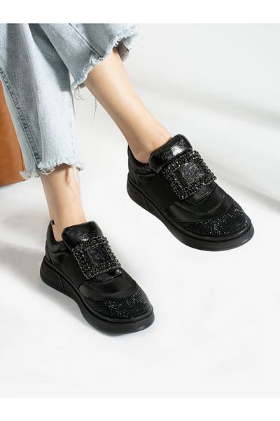 Alemdar Shoes Pantofi de damă WAY Black Stone Detail