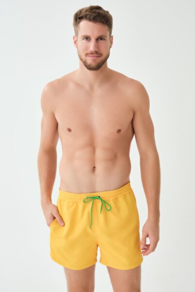 Dagi Pantaloni scurți de baie galbeni micro scurti simpli