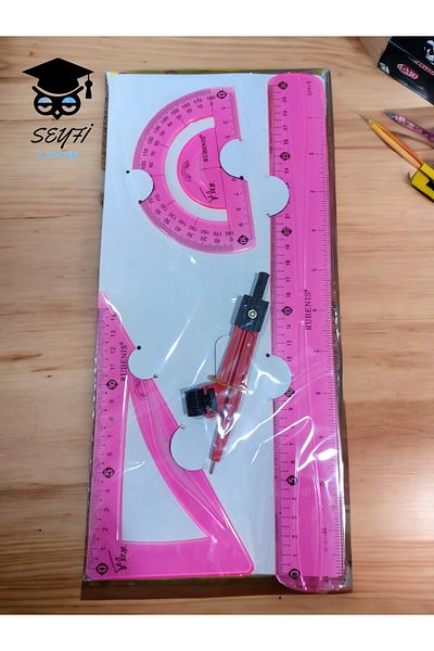 SEYFİKİRTASİYE BREAKFREE RULER SET 30 CM PERGEL CONDUCTOR BEAM RULER PLASTIC FLEXIBLE GEOMETRY SET