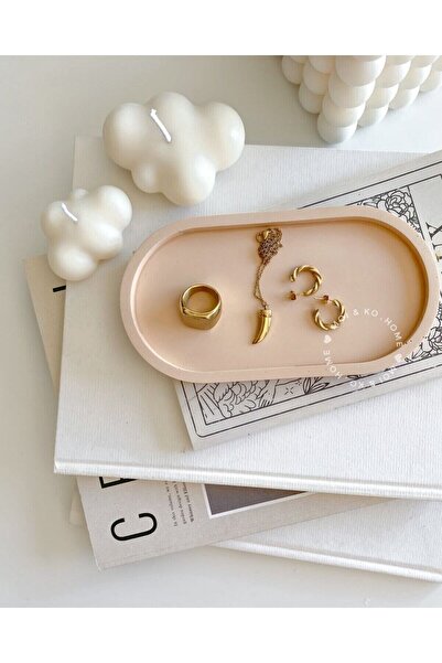 stone powder decorative صينية خرسانية زخرفية بيضاوية