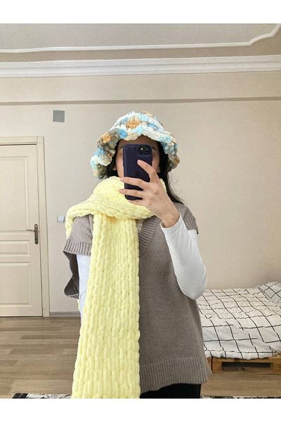 Moda Biçer Hand Knitted Bucket Hat Beanie