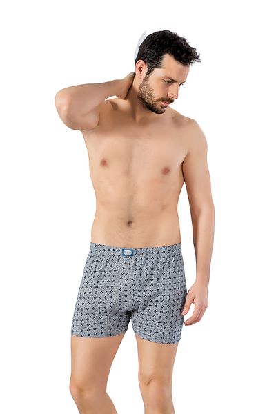 LÜXDRM 1293 -2 bucăți de bumbac supradimensionat, plasă largă, boxeri confortabili pentru bărbați cu model