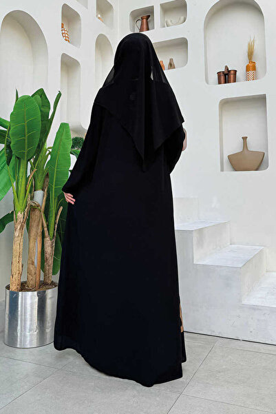 Bym Fashion Skirt Patterned Dress Abaya Suit 8495 Black