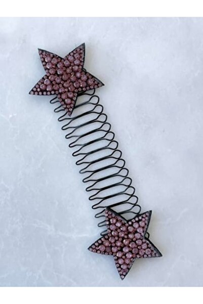 Efna Store دبوس شعر على شكل نجمة مرصعة بالكريستال مع دبوس شعر زنبركي مخفي