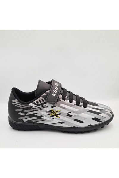 Kinetix Rado Tf 4Fx Gri - Negri Pantofi de fotbal Astroturf pentru baieti