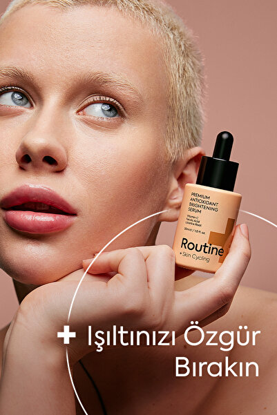 Routine+ C Vitamini %10 Serum – Aydınlatıcı, Ton Eşitleyici & Ferulik Asit Destekli | 30ml