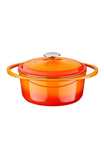 Lava وعاء بيضاوي مصبوب.الحجم 23x29 سم.برتقالي