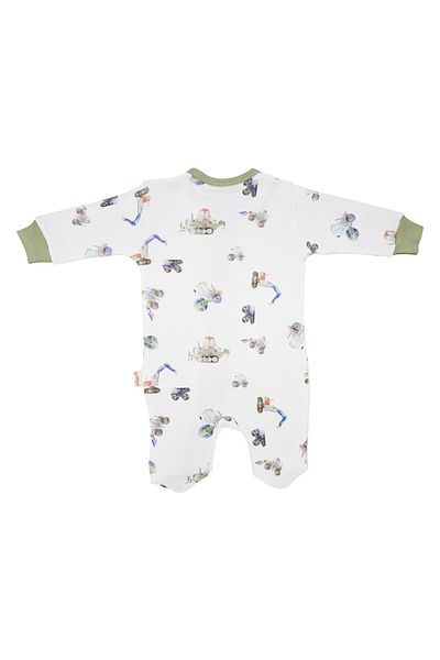 Tiffany Baby Work Machine Zippered Baby Jumpsuit with Booties 13040