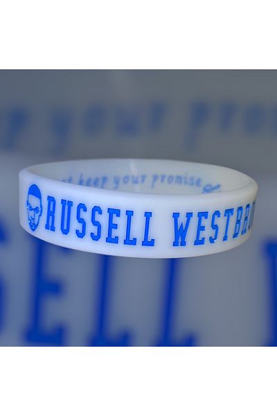 PurpleJam White Basketball NBA Bracelet with Russell Westbrook Portrait
