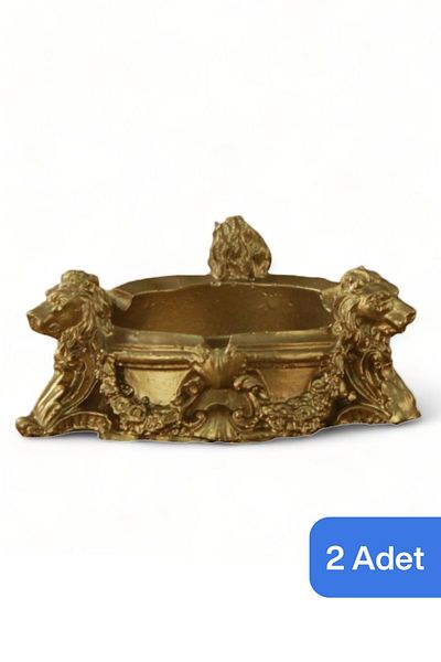 Evene Decorative Gold Ashtray - 2 Ashtrays Model 7