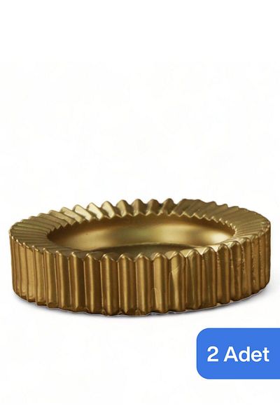Evene Ashtray Gold Ashtray Decorative Ashtray 2 Pieces Model 5