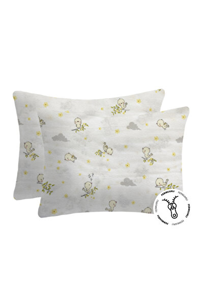 Lief Home Flanel ( Pazen ) Fermuarlı Bebek Yastık Kılıfı | 35x45 ( 2 Adet )