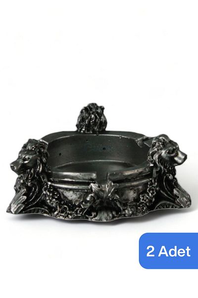 Evene Ashtray Silver Antique Ash Tray Decorative Ashtray 2 Pieces Model 7