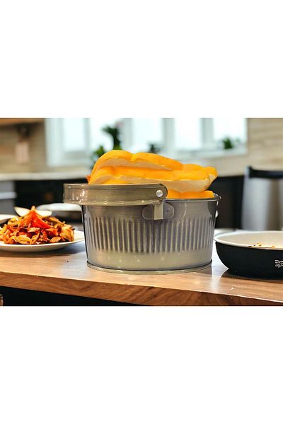 LUCKYHOMES Bread Basket with Bread Holder Multi-Purpose Galvanized Stainless Basket The One
