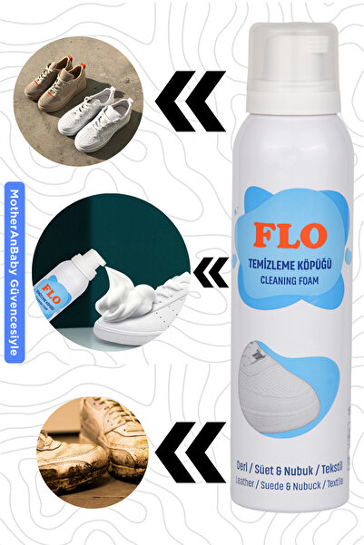 Flo Ayakkabı Temizleme Köpüğü / Ayakkabı Bakım / Beyaz Ayakkabı Temizleme