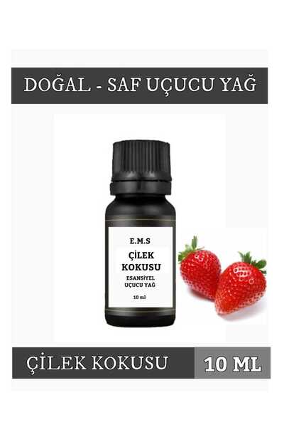 E.M.S AVM Çilek Kokusu Esansiyel Uçucu Yağ Buhurdanlık Esansı Oda Kokusu Difü...