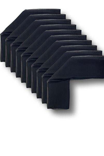 MAZEN 10 Pieces Black Chiffon Scarf