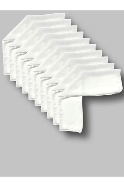 MAZEN 10 Pieces White Chiffon Scarf