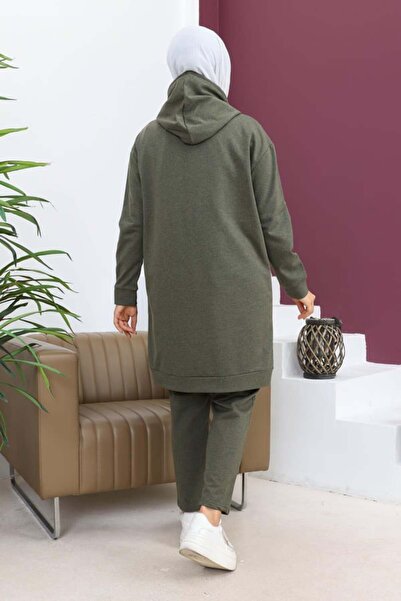 Hifa Giyim Αθλητικό κοστούμι με τσέπες Χακί αθλητικό κοστούμι με τσέπες Αθλητικό κοστούμι Γυναικείο αθλητικό κοστούμι