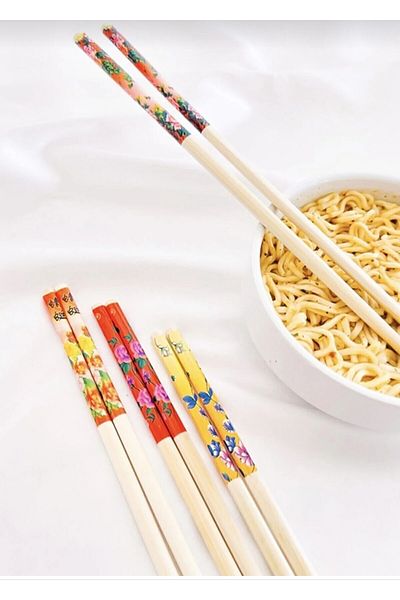 HBNC 3 Pairs Patterned Chinese Chopsticks Chopstick